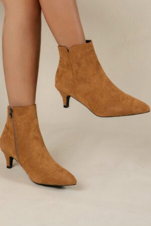 Botines de Mujer con Cierre Lateral y Tacón Delgado