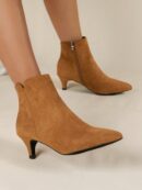 Botines de Mujer con Cierre Lateral y Tacón Delgado