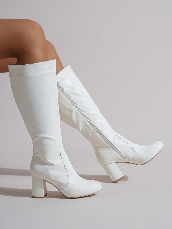 Botas Fashion Casual para Mujer en Color Blanco - Image 4