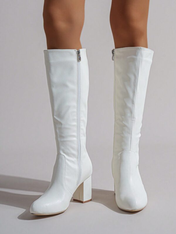 Botas Fashion Casual para Mujer en Color Blanco - Image 5