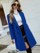 Abrigo Elegante con Cuello Solapa y Doble Botonadura