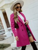 Abrigo Elegante con Cuello Solapa y Doble Botonadura