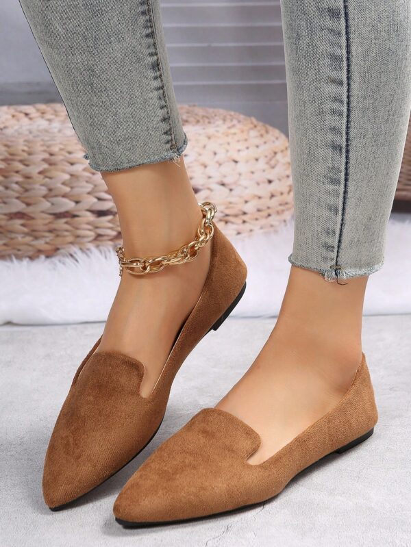 Mocasines Casuales de Puntera Puntiaguda con Hilos Dorados - Image 27