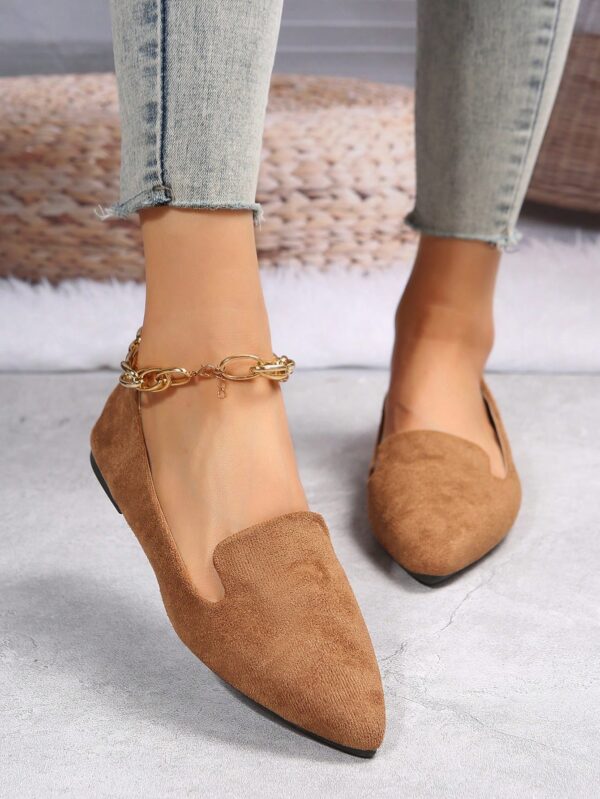 Mocasines Casuales de Puntera Puntiaguda con Hilos Dorados - Image 28