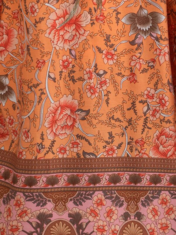 Blusa Floral con Lazada al Cuello y Mangas Farol - Image 20
