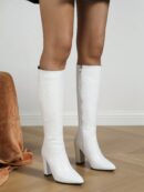 Botas Altas de Tacón Grueso y Puntera Afilada