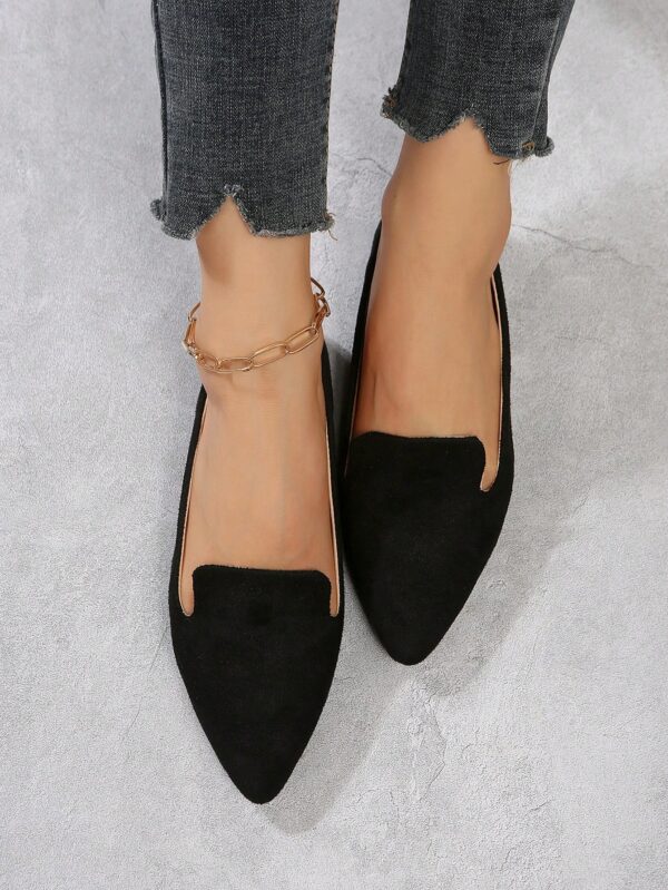 Mocasines Elegantes de Gamuza Negra con Punta Afilada - Image 22