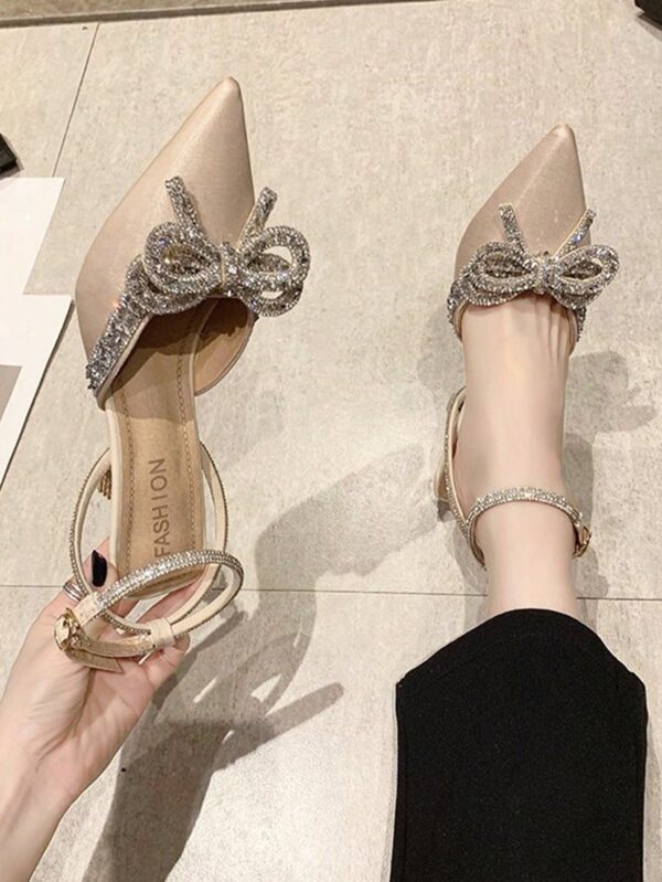 Zapatos de Tacón Alto Elegantes con Detalle de Moño