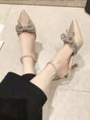 Zapatos de Tacón Alto Elegantes con Detalle de Moño
