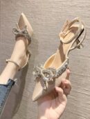 Zapatos de Tacón Alto Elegantes con Detalle de Moño