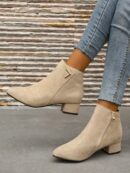 Botas de Tacón Alto con Cierre Lateral y Tacón Grueso