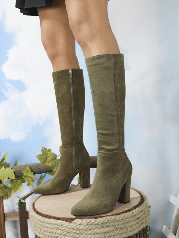 Botas Altas de Tacón Grueso y Puntera Afilada - Image 10