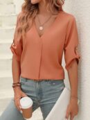Blusa Boho Manga Corta con Estampado Floral y Nudo