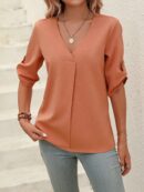 Blusa Boho Manga Corta con Estampado Floral y Nudo