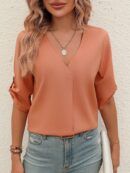 Blusa Boho Manga Corta con Estampado Floral y Nudo