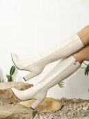 Botas Altas de Tacón Grueso y Puntera Afilada