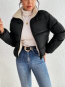 Campera Térmica Corta con Cierre y Cuello Alto