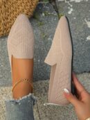 Mocasines Casuales de Puntera Puntiaguda con Hilos Dorados