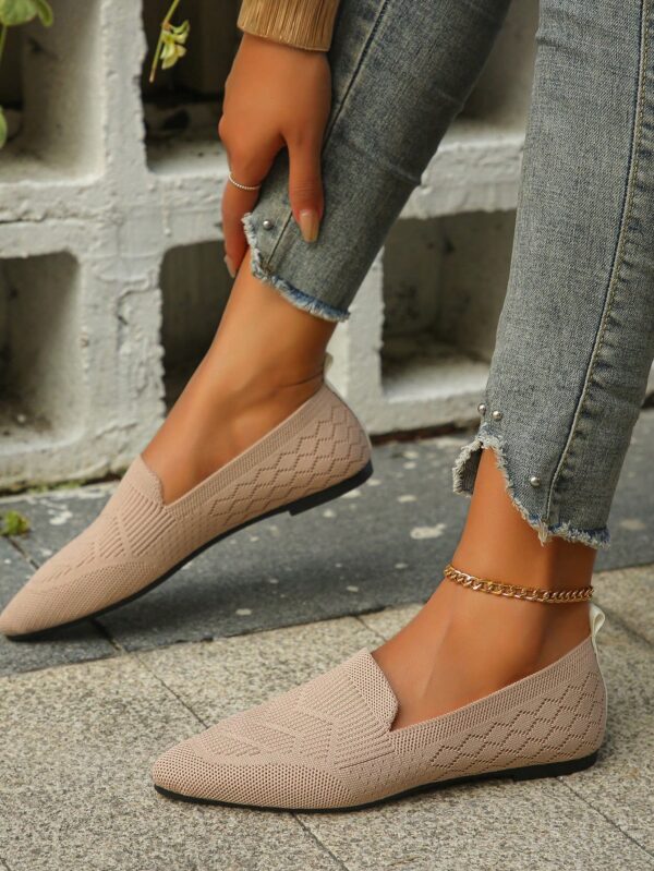 Mocasines Casuales de Puntera Puntiaguda con Hilos Dorados - Image 40