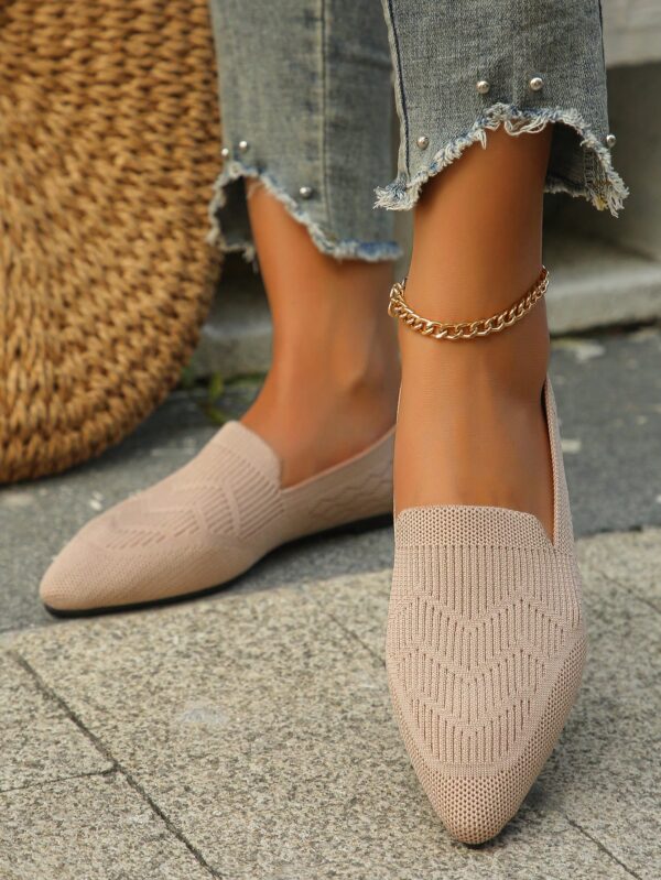 Mocasines Casuales de Puntera Puntiaguda con Hilos Dorados - Image 41