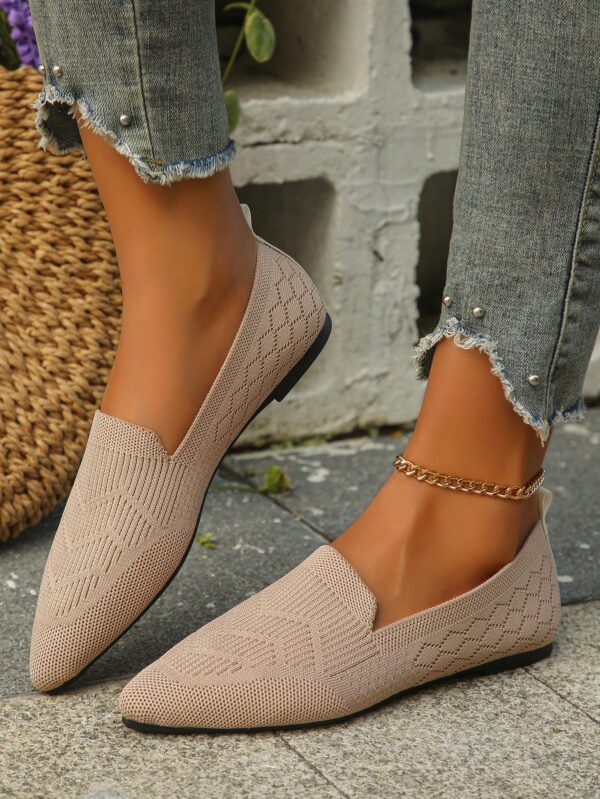 Mocasines Casuales de Puntera Puntiaguda con Hilos Dorados - Image 42