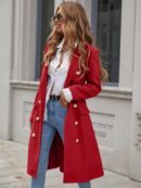 Abrigo Elegante de Manga Larga Doble Abotonadura