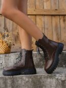 Botas Negras de Estilo Combat para Otoño/Invierno