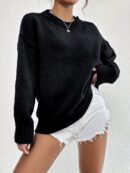 Sweater Casual de Mujer con Manga Larga y Cuello Redondo