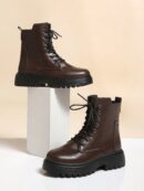 Botas Negras de Estilo Combat para Otoño/Invierno