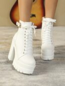 Botas Cortas de Mujer con Hebilla Unica Estilo Britanico