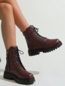 Botas Negras de Estilo Combat para Otoño/Invierno
