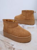 Botines de Gamuza Sintética con Plataforma y Suela de Tractor