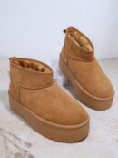 Botines de Gamuza Sintética con Plataforma y Suela de Tractor