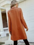 Abrigo Elegante con Cuello Solapa y Doble Botonadura