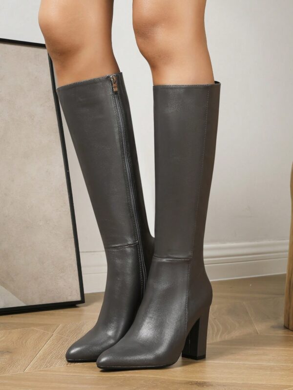 Botas Altas de Tacón Grueso y Puntera Afilada - Image 16