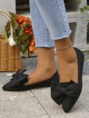 Mocasines Casuales de Puntera Puntiaguda con Hilos Dorados