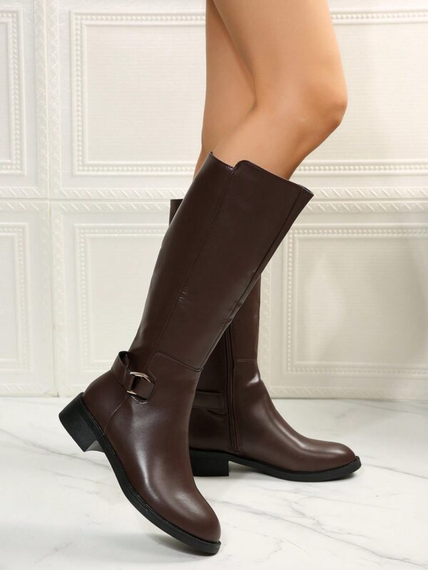 Botas de Montar Marrones con Correa de Hebilla para Invierno - Image 2