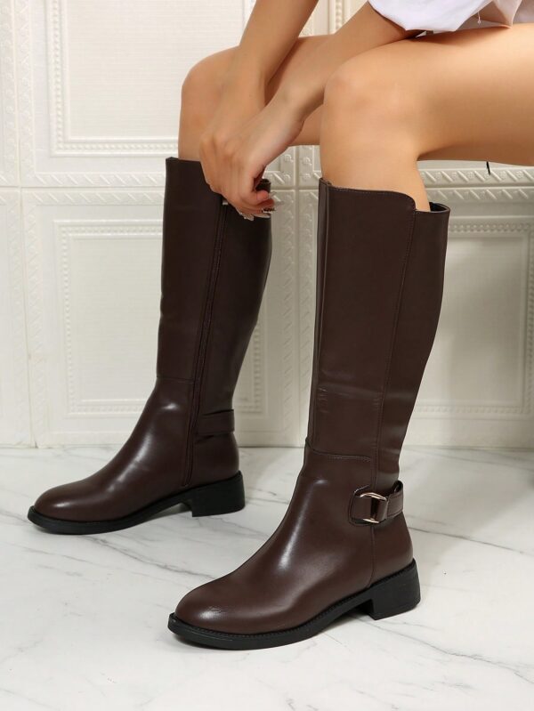 Botas de Montar Marrones con Correa de Hebilla para Invierno - Image 5
