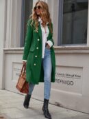 Abrigo Elegante de Manga Larga Doble Abotonadura