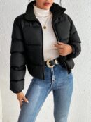 Campera Térmica Corta con Cierre y Cuello Alto