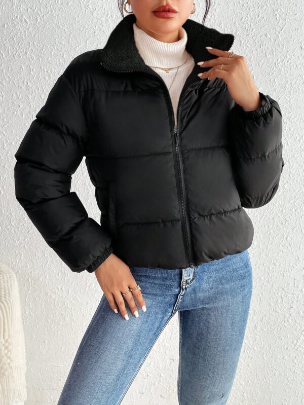 Campera Térmica Corta con Cierre y Cuello Alto - Image 3