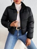 Campera Térmica Corta con Cierre y Cuello Alto
