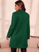 Abrigo de Lana con Solapas y Doble Botonadura