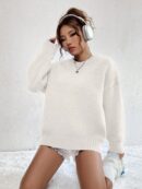 Sweater Casual de Mujer con Manga Larga y Cuello Redondo