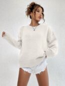 Sweater Casual de Mujer con Manga Larga y Cuello Redondo