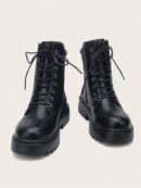 Botas Negras de Estilo Combat para Otoño/Invierno