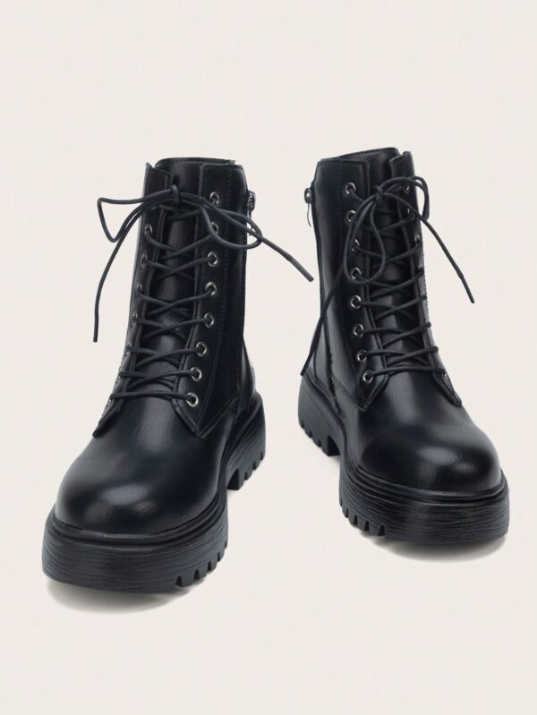Botas Negras de Estilo Combat para Otoño/Invierno - Image 9