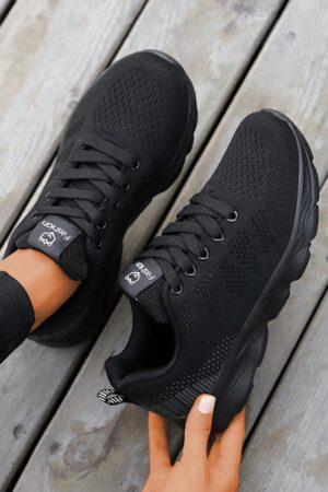 Zapatillas Deportivas con Cordones y Encaje Floral Anti-Deslizantes para Mujer