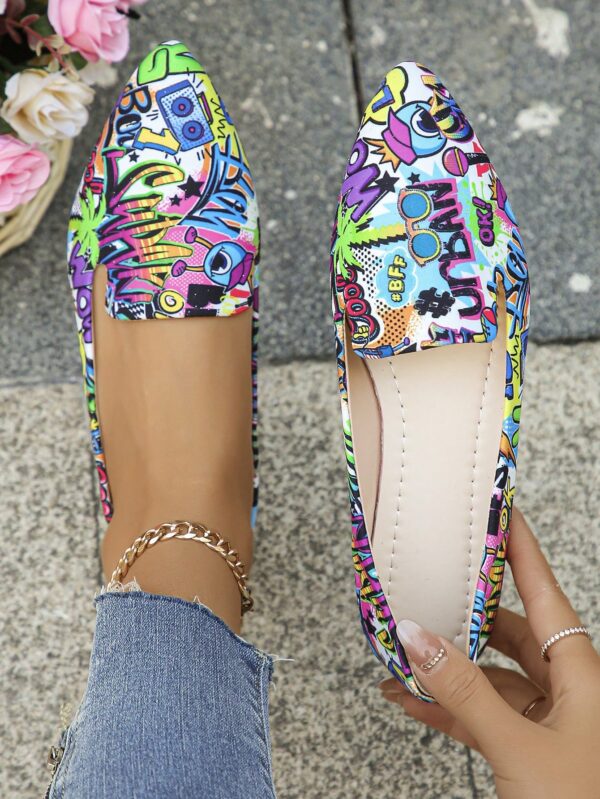 Zapatos Planos Estampados con Punta Afilada y Diseño Deslizable - Image 6