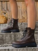 Botas Negras de Estilo Combat para Otoño/Invierno